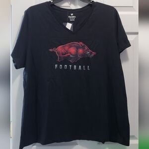 Women's Fanatics Arkansas Razorbacks Black V-Neck 3XL T-Shirt